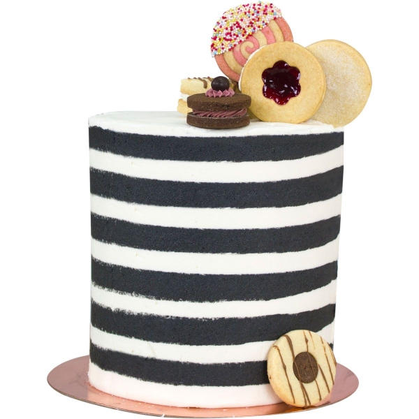 Tall Patterned Edge Side Scraper - Stripes